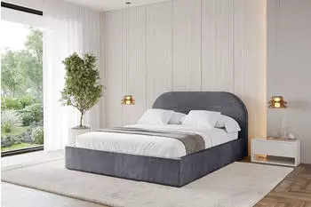 ALTDECOR TIVON Polsterbett mit Bettkasten und Lattenrost, 120x200cm, dunkelgrau (800001637327)