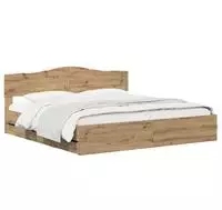 vidaXL Bed Frame with Storage and Headboard Artisan Oak 180 x 200 cm