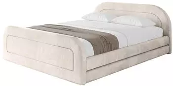 ALTDECOR LERIS-Z-v1 Polsterbett mit Bettkasten und Lattenrost, beige, 120x200cm (800001641867)