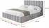ALTDECOR FINO Polsterbett mit Bettkasten, Lattenrost & Matratze H3/H4, 180x200cm, hellgrau (800001812352)