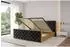 ALTDECOR ENZO3-Z Polsterbett mit Bettkasten und Lattenrost, 140x200cm, schwarz (800001637969)