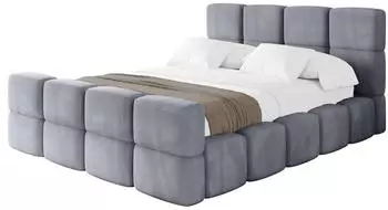 ALTDECOR NATA-Z Polsterbett mit Bettkasten und Lattenrost, 140x200cm, grau (800001949094)