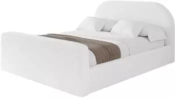 ALTDECOR TIVON-Z Polsterbett mit Bettkasten und Lattenrost, 180x200cm, wei&szlig;