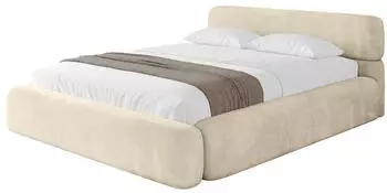 ALTDECOR ENORA-V1 Polsterbett mit Bettkasten und Lattenrost, 180x200cm, beige (800001638379)