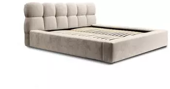 Fun Möbel Grove Polsterbett Stoff Ditra, beige, 180x200cm