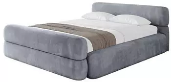 ALTDECOR Enora-Z-V1 Polsterbett mit Bettkasten und Lattenrost, 160x200cm, grau (800001641169)