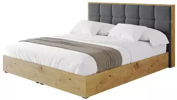ALTDECOR ENZO2 Polsterbett mit Bettkasten und Lattenrost 180x200cm dunkelgrau (800001740692)