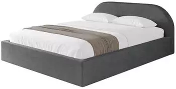 ALTDECOR TIVON-V1 Polsterbett mit Bettkasten und Lattenrost, 120x200cm, dunkelgrau (800001740870)