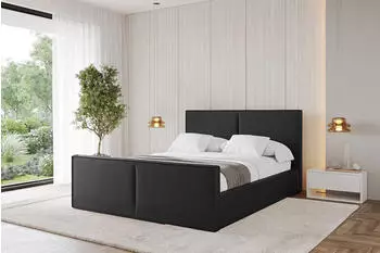 ALTDECOR Vanto-Z Polsterbett mit Bettkasten und Lattenrost, schwarz, 160x200cm (800001811789)