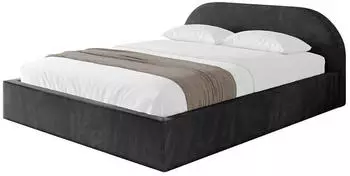 ALTDECOR TIVON-V1 Polsterbett mit Bettkasten und Lattenrost, 160x200cm, schwarz (800001740955)