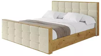 ALTDECOR ENZO2-Z Polsterbett mit Bettkasten und Lattenrost, 120x200cm, beige (800001640500)
