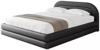 ALTDECOR LERIS-v1 Polsterbett mit Bettkasten und Lattenrost, schwarz, 200x200cm (800001809656)