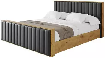 ALTDECOR ENZO4-Z Polsterbett mit Bettkasten und Lattenrost, schwarz, 180x200cm (800001739979)