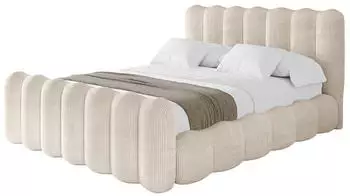 ALTDECOR SORA-Z Polsterbett mit Bettkasten und Lattenrost, beige, 180x200cm, H3/H4 (800001639996)