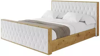 ALTDECOR ENZO5-Z Polsterbett mit Bettkasten und Lattenrost, wei&szlig;, 160x200cm (ENZO5-Z)