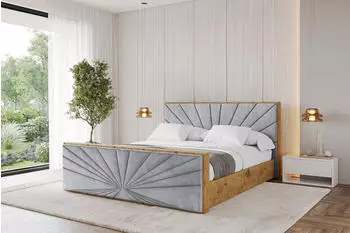 ALTDECOR Enzo6-Z Polsterbett mit Bettkasten & Lattenrost, hellgrau, 180x200cm (800001811806)