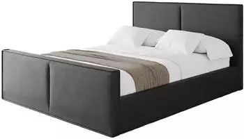 ALTDECOR Emmi-Z Polsterbett mit Bettkasten & Lattenrost, 200x200cm, schwarz (800001740456)