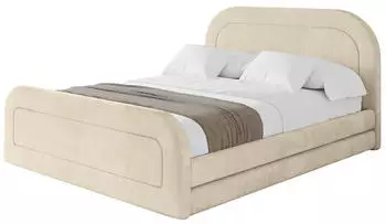 ALTDECOR Leris-Z Polsterbett mit Bettkasten und Lattenrost, beige, 140x200cm (800001808965)