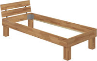 Erst-Holz Einzelbett Buche 100x200 stabil hoch Massivholzbett Seniorenbett...