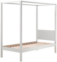Vipack Himmelbett "Pino, Kiefer massiv wei&szlig; lackiert, Made in Europe, zeitloses