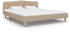 vidaXL Upholstered Bed Beige 160 x 200 cm