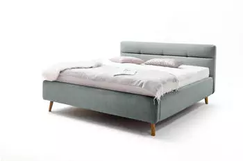 Meise Möbel Lotte mit Bettkasten 180x200cm eisblau