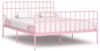 vidaXL Bedframe in Pink Metal 180 x 200 cm