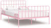 vidaXL Bedframe in Pink Metal 160 x 200 cm