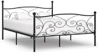 vidaXL Bettgestell mit Lattenrost Schwarz Metall 200 &times; 200 cm