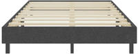 vidaXL Boxspringbett Dunkelgrau Stoff 120x200 cm