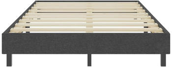 vidaXL Boxspringbett Stoff 120x200cm dunkelgrau (3054707)
