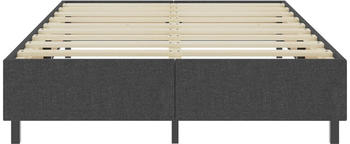 vidaXL Boxspringbett dunkelgrau Stoff 160x200cm (3054795)