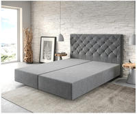 DELIFE Boxspringgestell Dream-Great 160x200 cm Mikrofaser Anthrazit, Bettgestelle