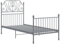 vidaXL Bettgestell Grau Metall 100x200 cm