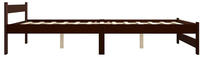 vidaXL Bettgestell Massivholz Kiefer 120x200 cm dunkelbraun