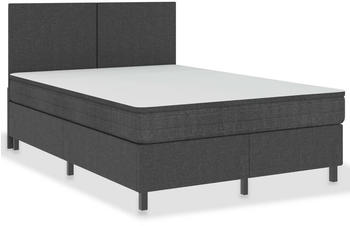 vidaXL Boxspringbett dunkelgrau Stoff 180x200cm (3054792)