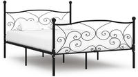 vidaXL Bettgestell mit Lattenrost Schwarz Metall 140 &times; 200 cm