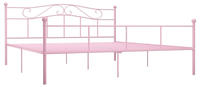 vidaXL Bettgestell rosa Metall 200x200cm (284543)