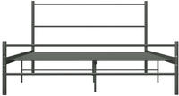 vidaXL Bettgestell Grau Metall 160&times;200 cm