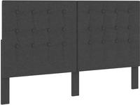 vidaXL Kopfteil Getuftet Dunkelgrau Stoff 160 x 200 cm