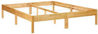 vidaXL Massivholzbett Eiche 180x200 cm