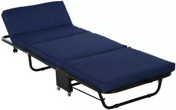 HomCom Gästebett klappbar 2-in-1 65x184cm blau (831-318BU)