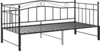 vidaXL Ausziehsofa Bettgestell Schwarz Metall 90x200 cm