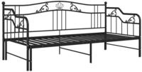 vidaXL Ausziehsofa Bettgestell Schwarz Metall 90x200 cm