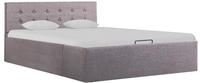 vidaXL Stauraumbett Hydraulisch Taupe Stoff 120&times;200 cm