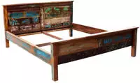 SIT Massivholzbett "RIVERBOAT aus Altholz im Vintage- & Shabby-Chic-Look" Aus