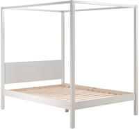 Vipack Himmelbett "Pino, Kiefer massiv wei&szlig; lackiert, Made in Europe, zeitloses