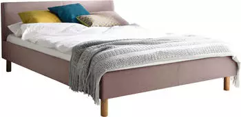 Meise Möbel Polsterbett mit Strukturstoff 140x200cm altrosa