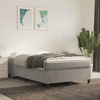 vidaXL Boxspringbettgestell Hellgrau 120x200 cm Samt