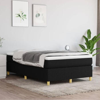 vidaXL Boxspringbett Stoff 120x200cm schwarz